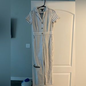 White and black jumpsuit